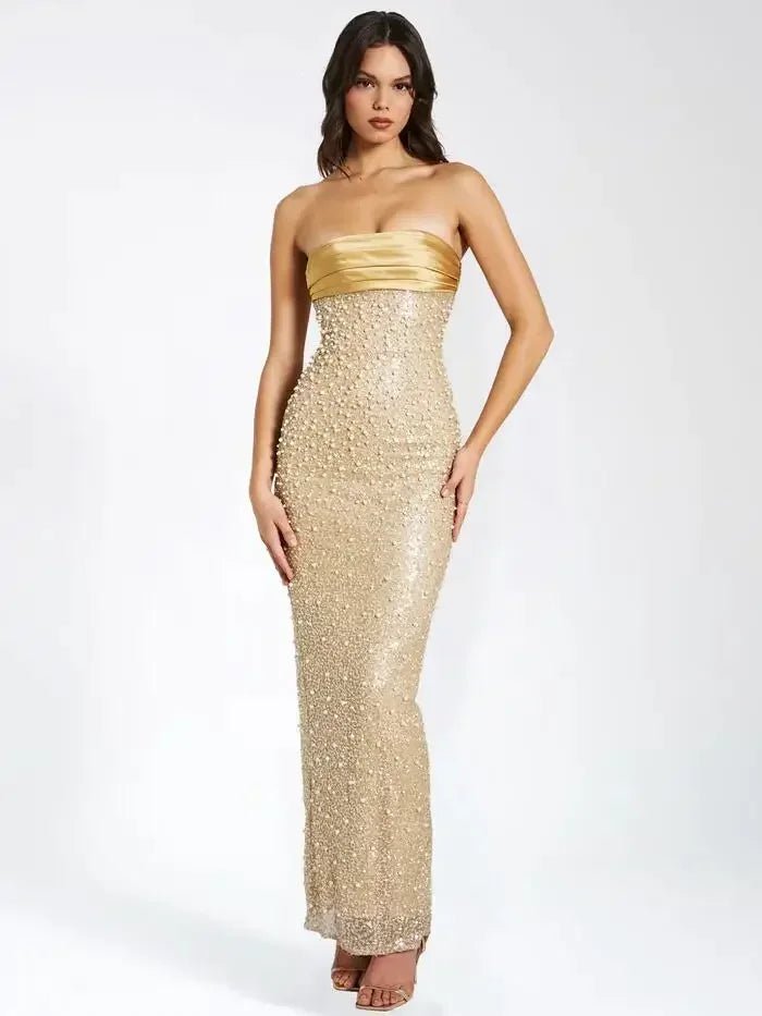 Pearl | Luxe Maxi Dress in first_variant_option1 | Elegant Women&