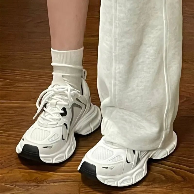Poppy | Chunky White Sneakers in first_variant_option1 | Elegant Women&