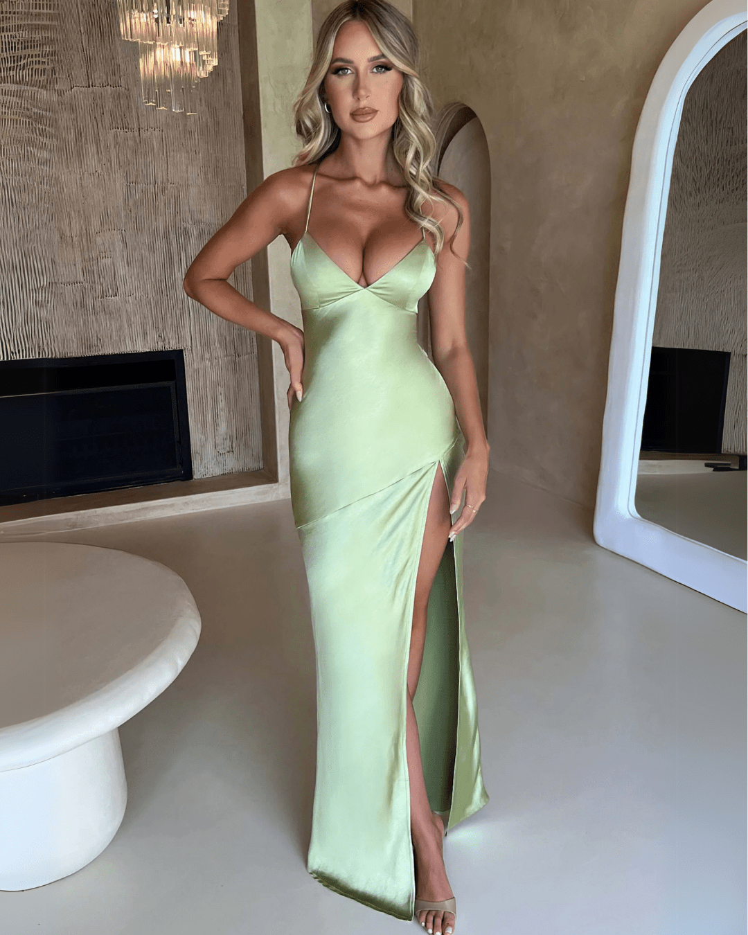 Poppy | Luxe Silken Dress in first_variant_option1 | Elegant Women&