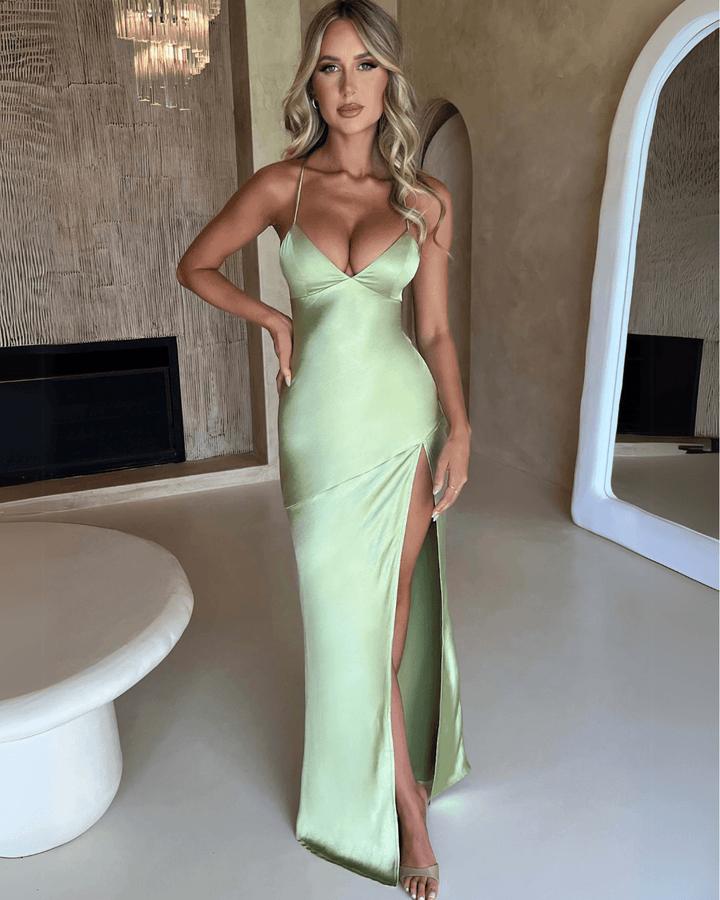 Poppy | Luxe Silken Dress in first_variant_option1 | Elegant Women&