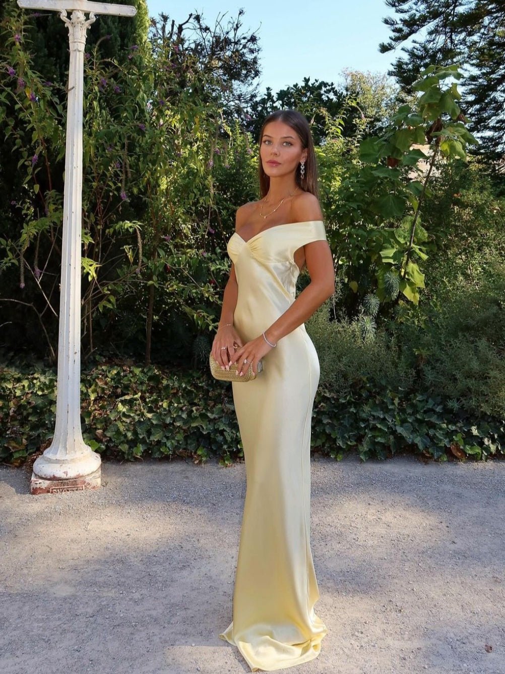 Poppy | Satin Backless Maxi Dress in first_variant_option1 | Elegant Women&