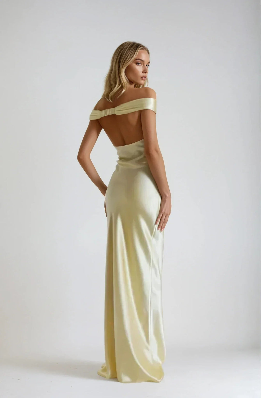 Poppy | Satin Backless Maxi Dress in first_variant_option1 | Elegant Women&