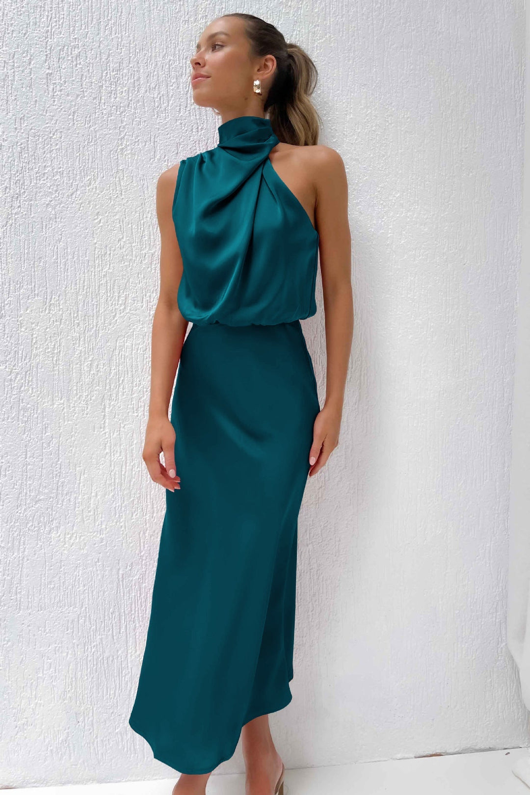 Quentin | Sahara Drape Dress in first_variant_option1 | Elegant Women&