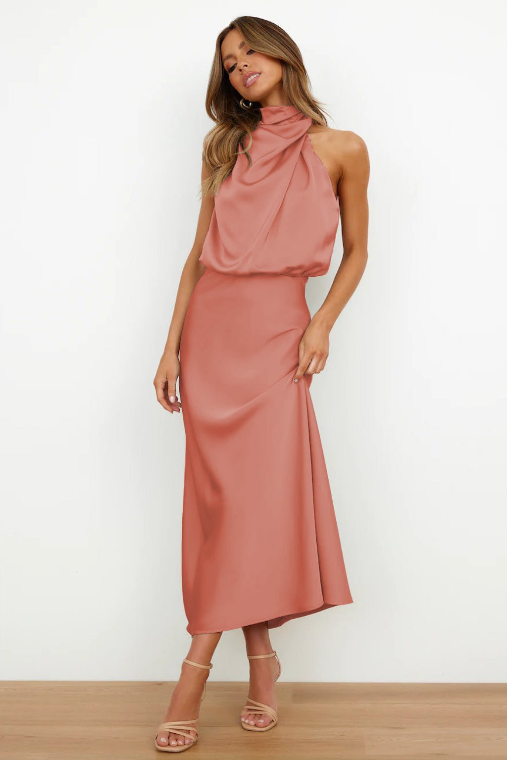Quentin | Sahara Drape Dress in first_variant_option1 | Elegant Women&