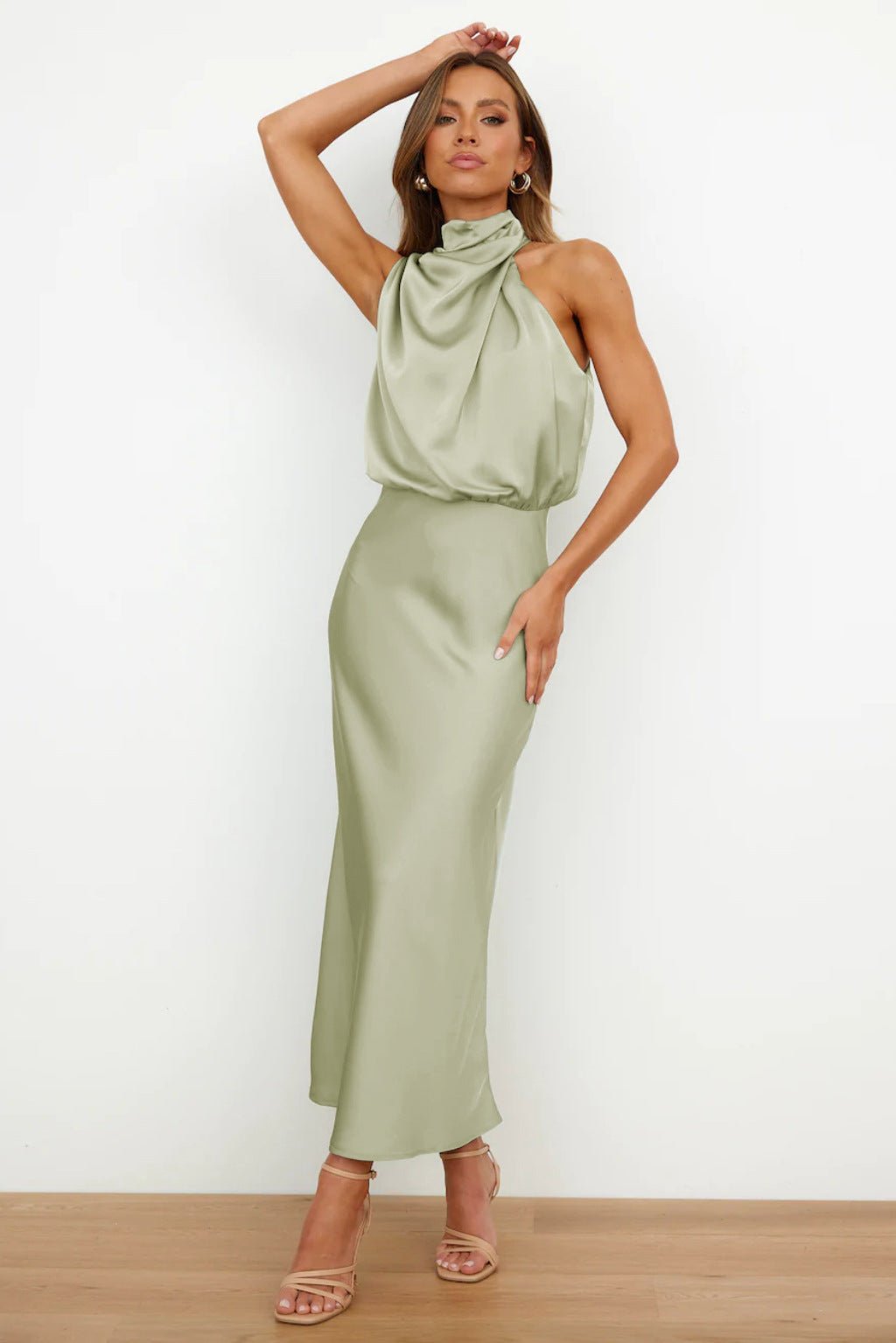 Quentin | Sahara Drape Dress in first_variant_option1 | Elegant Women&