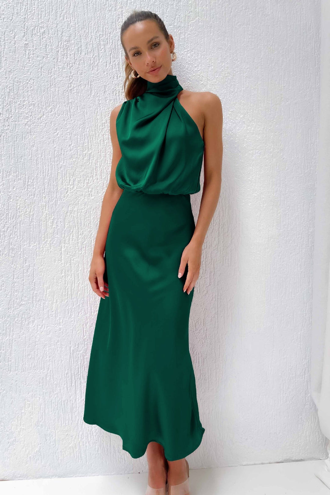 Quentin | Sahara Drape Dress in first_variant_option1 | Elegant Women&