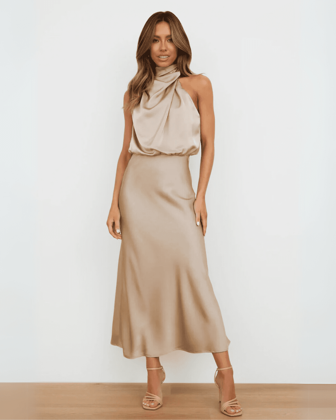 Quentin | Sahara Drape Dress in first_variant_option1 | Elegant Women&