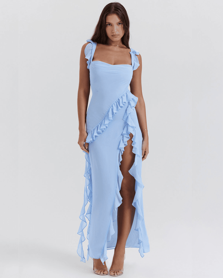 Quinley | Flowy Trim Dress in first_variant_option1 | Elegant Women&