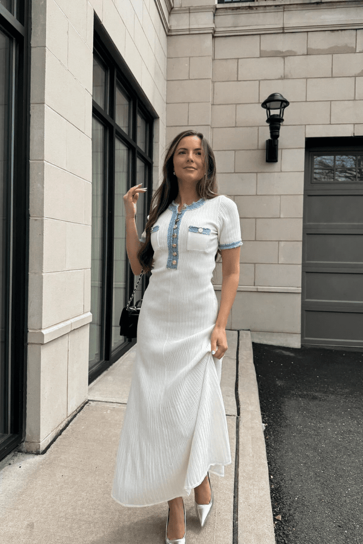 Rhoswen | Azure Collar Dress in first_variant_option1 | Elegant Women&