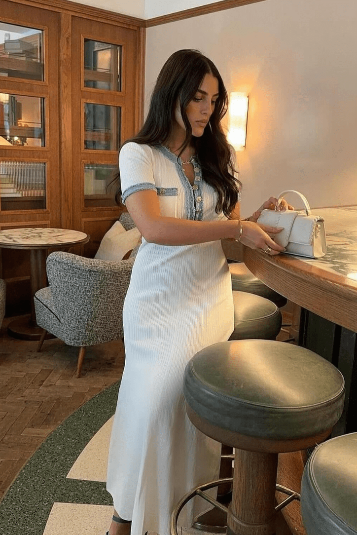 Rhoswen | Azure Collar Dress in first_variant_option1 | Elegant Women&