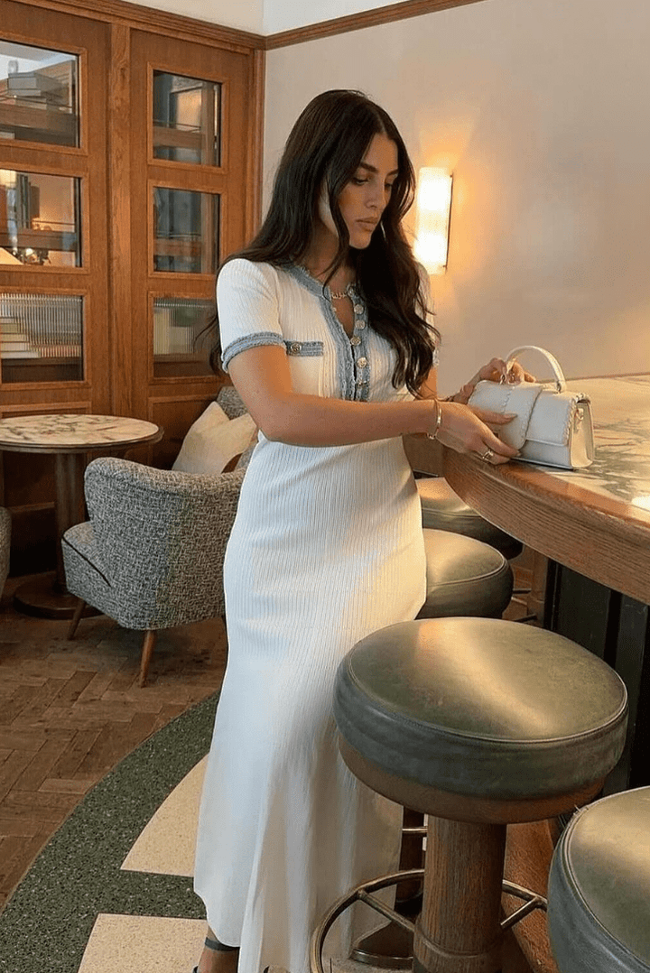 Rhoswen | Azure Collar Dress in first_variant_option1 | Elegant Women&