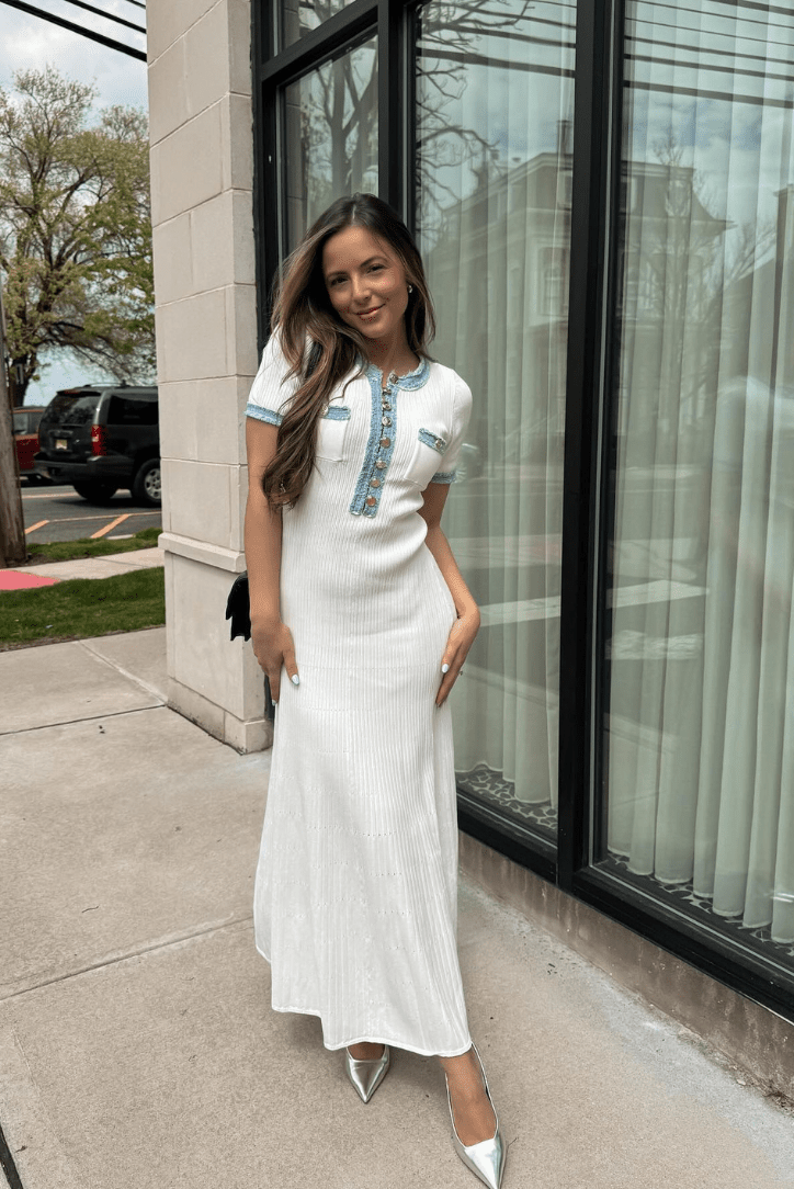 Rhoswen | Azure Collar Dress in first_variant_option1 | Elegant Women&