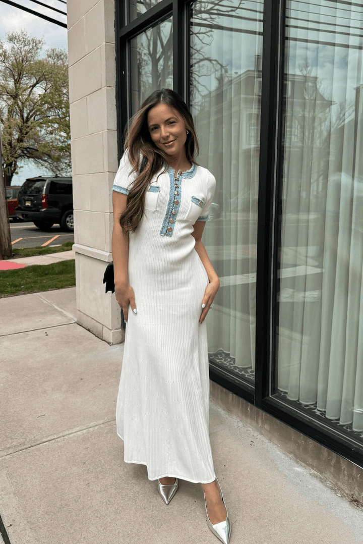 Rhoswen | Azure Collar Dress in first_variant_option1 | Elegant Women&