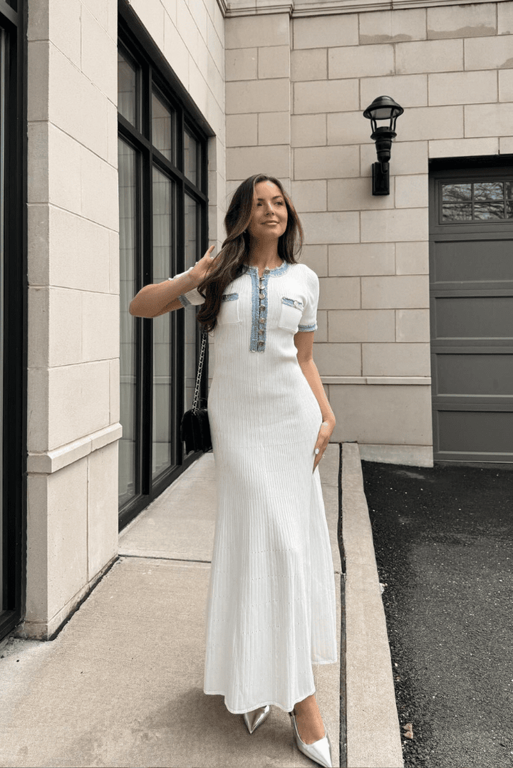 Rhoswen | Azure Collar Dress in first_variant_option1 | Elegant Women&