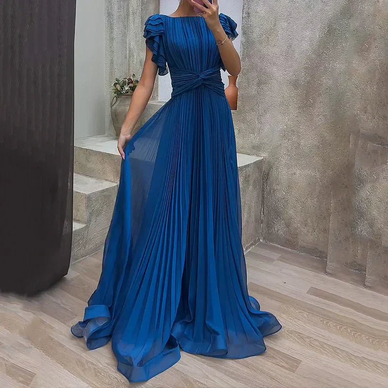 Rory | Pleated Evening Gown in first_variant_option1 | Elegant Women&
