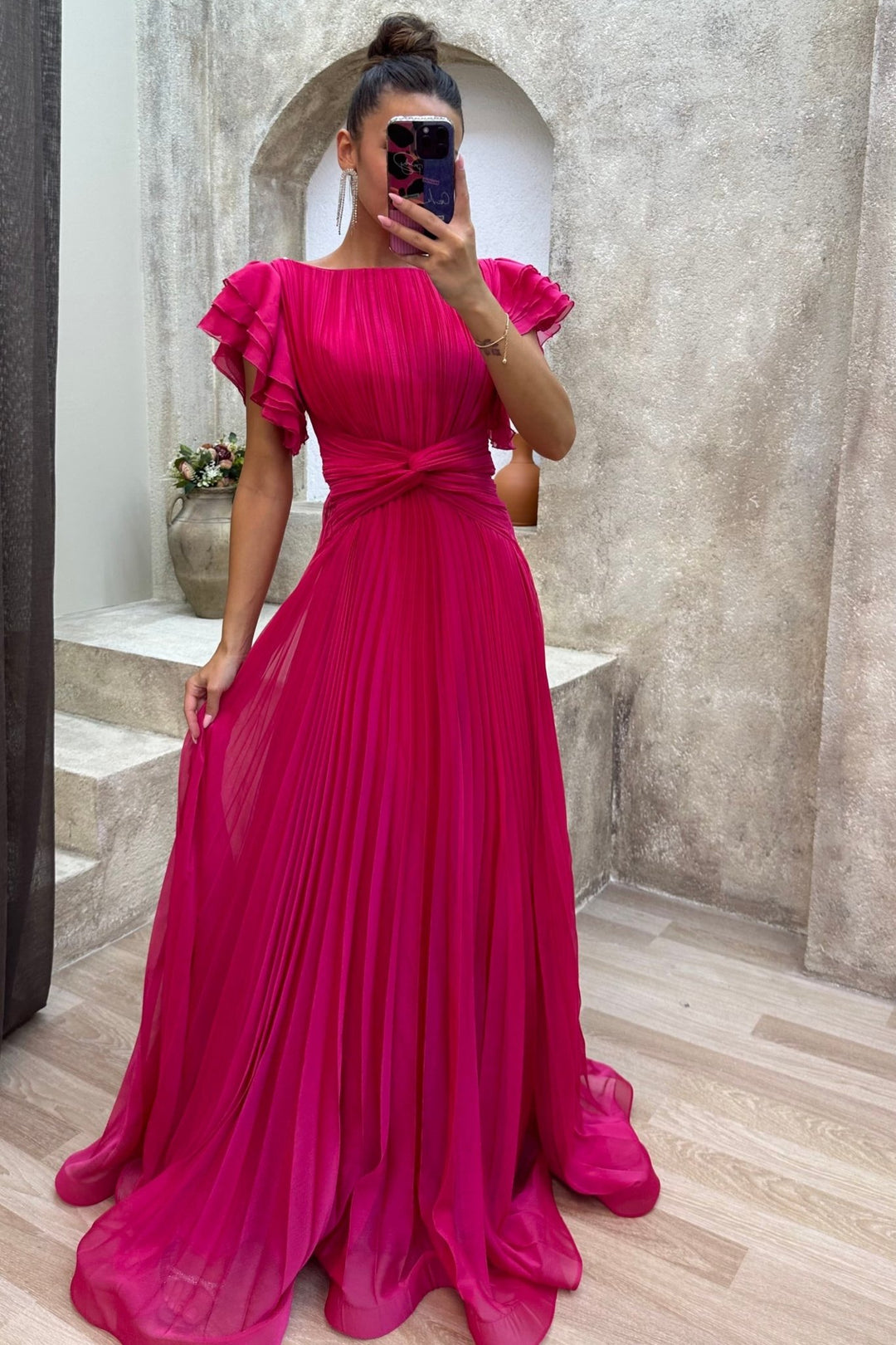 Rory | Pleated Evening Gown in first_variant_option1 | Elegant Women&