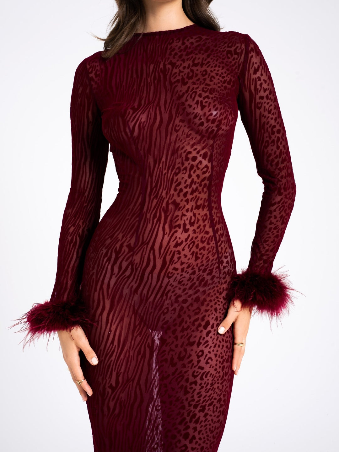 Sally | Statement Mesh Dress in first_variant_option1 | Elegant Women&