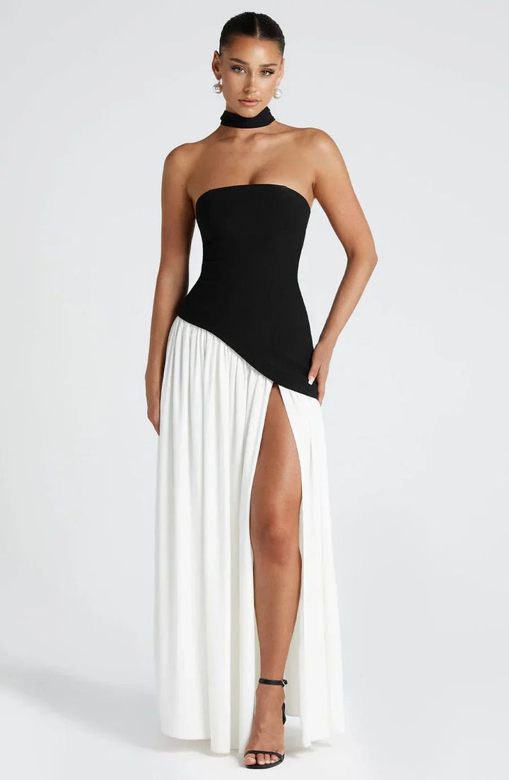 Sara | Boho Halter Maxi Dress in first_variant_option1 | Elegant Women&