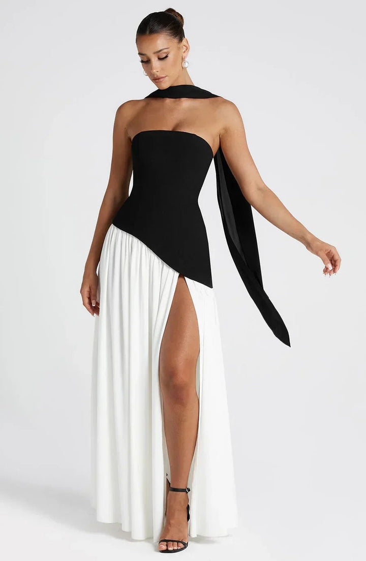 Sara | Boho Halter Maxi Dress in first_variant_option1 | Elegant Women&