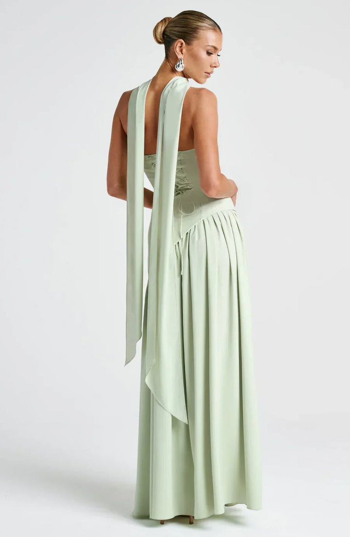 Sara | Boho Halter Maxi Dress in first_variant_option1 | Elegant Women&
