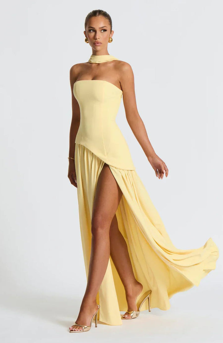 Sara | Boho Halter Maxi Dress in first_variant_option1 | Elegant Women&