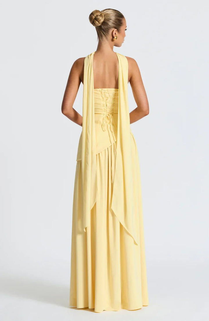 Sara | Boho Halter Maxi Dress in first_variant_option1 | Elegant Women&