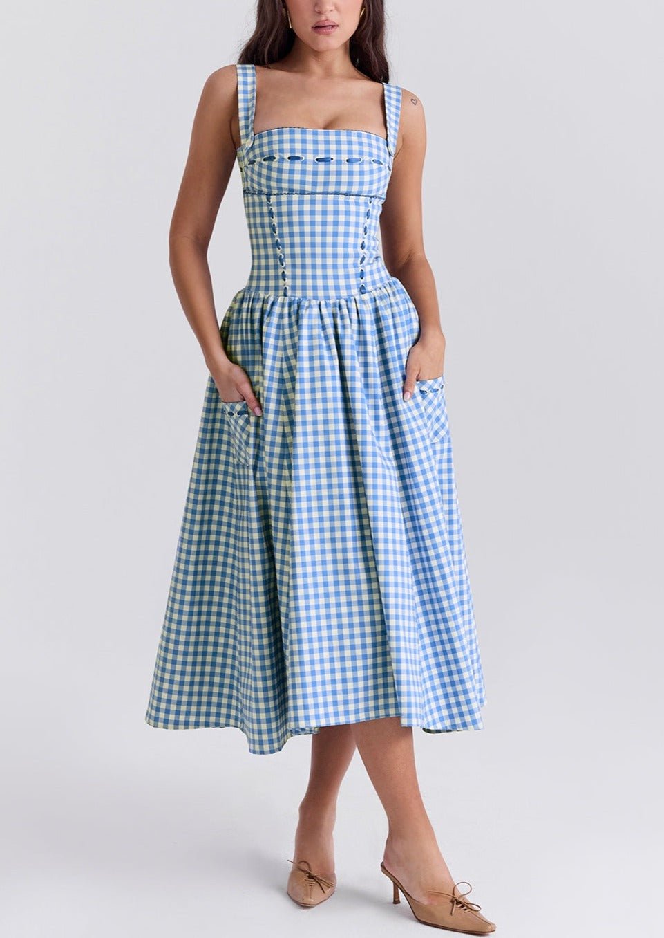 Sariah | Graceful Midi Sundress in first_variant_option1 | Elegant Women&
