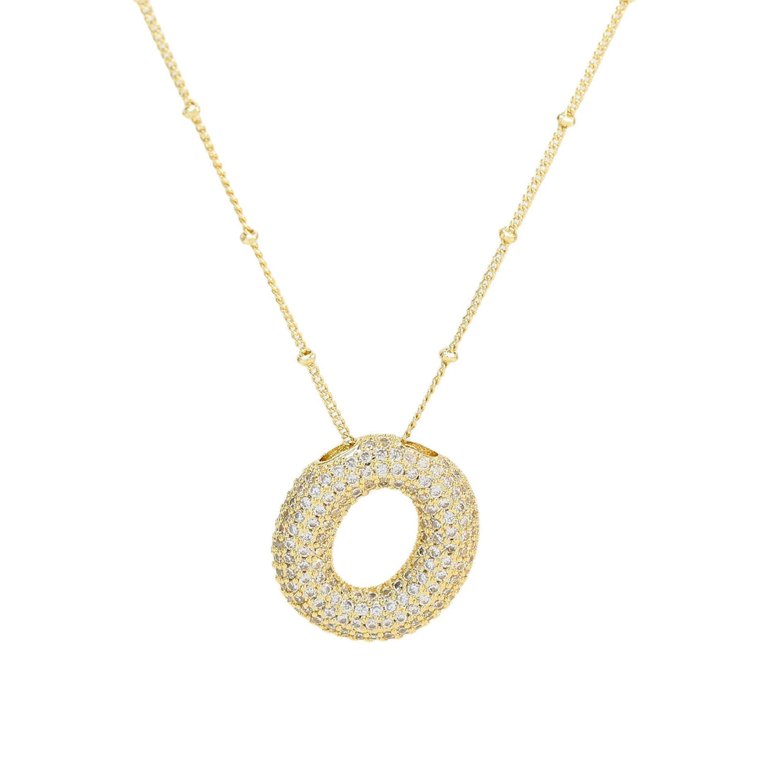 Saskia | Diamond Bubble Letter Necklace in first_variant_option1 | Elegant Women&