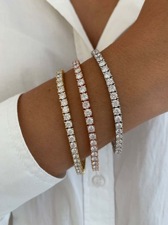 Lucia | Classic Gold Zirconia Tennis Bracelet