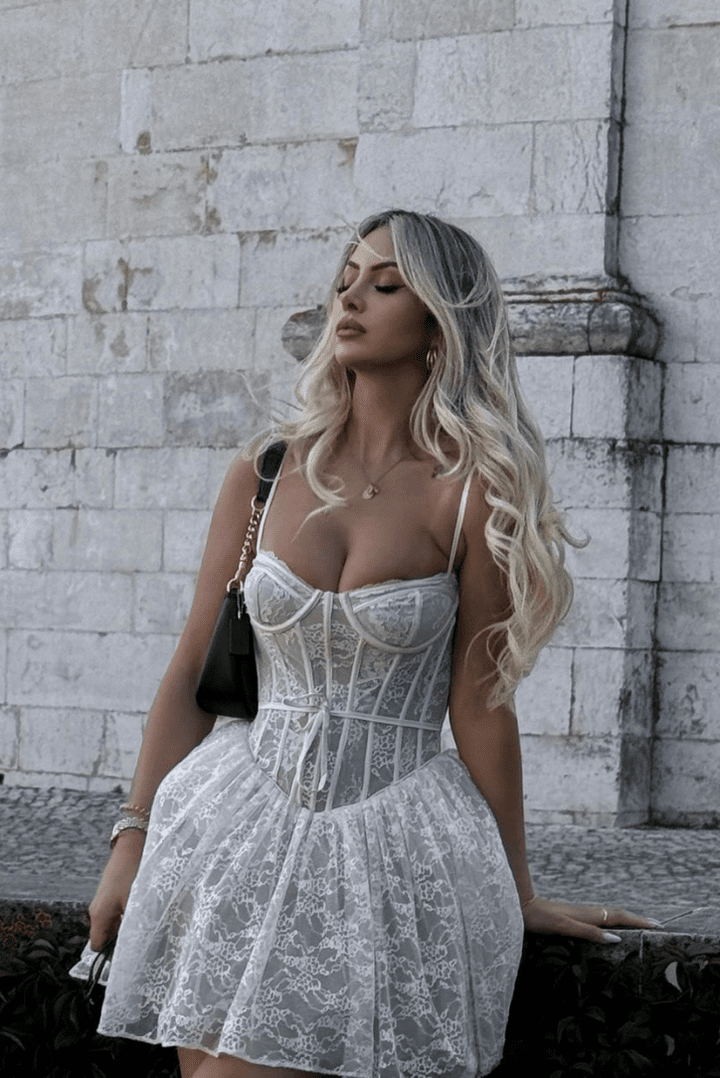 Selah | Lace Mini Dress in first_variant_option1 | Elegant Women&