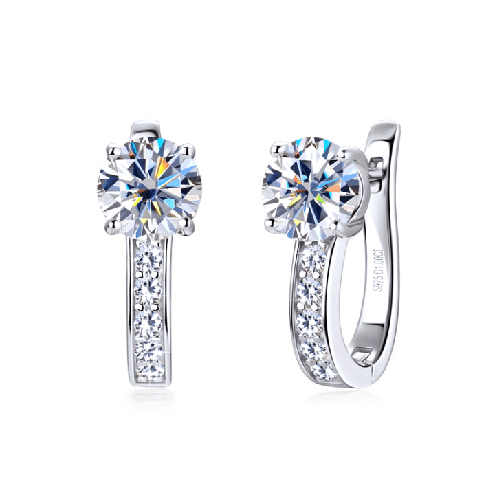 Selwynne | Dazzling Solitaire Hoop Earrings in first_variant_option1 | Elegant Women&