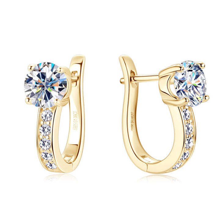 Selwynne | Dazzling Solitaire Hoop Earrings in first_variant_option1 | Elegant Women&