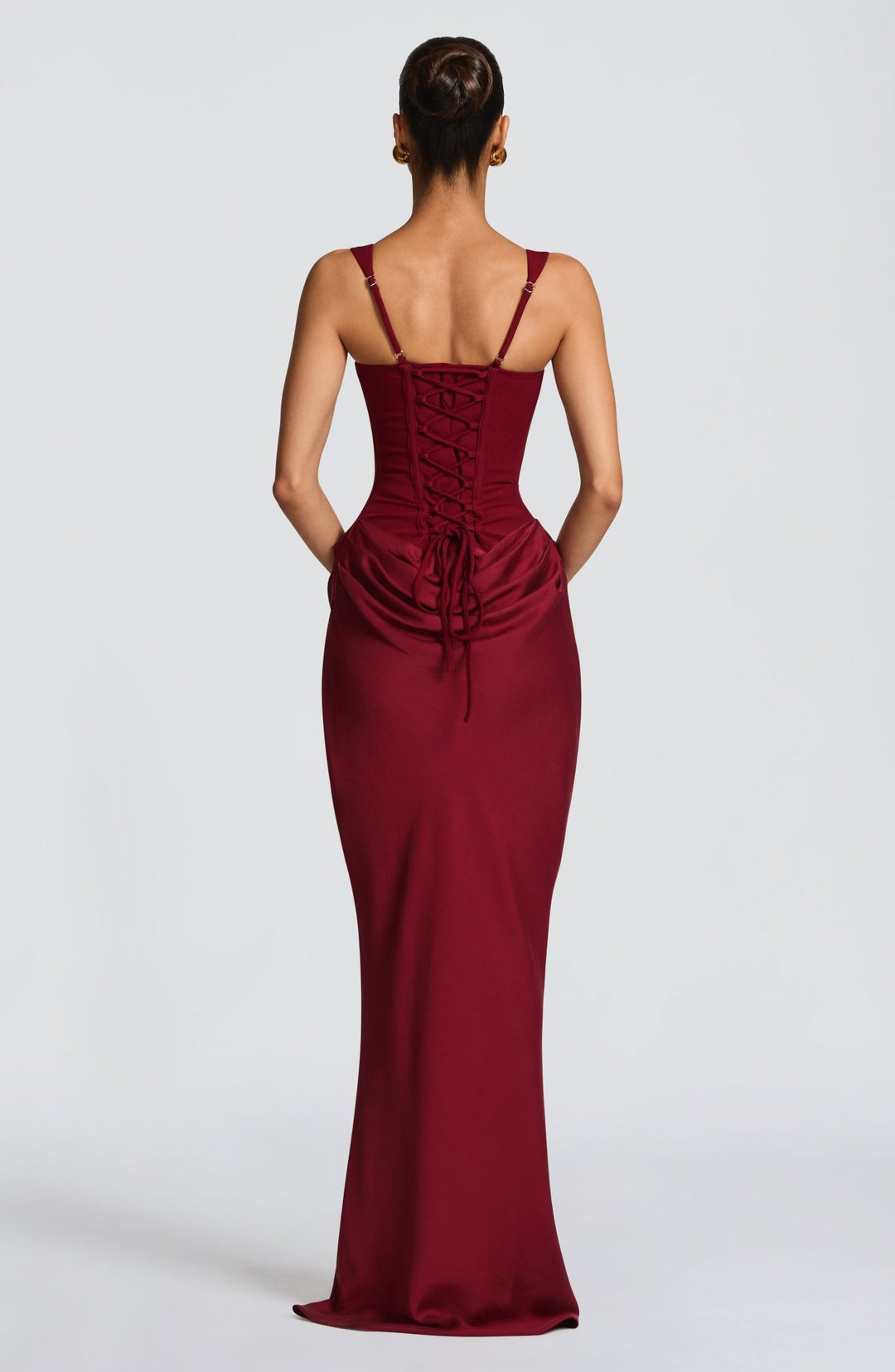 Serephina | Romantic Burgundy Maxi Dress in first_variant_option1 | Elegant Women&