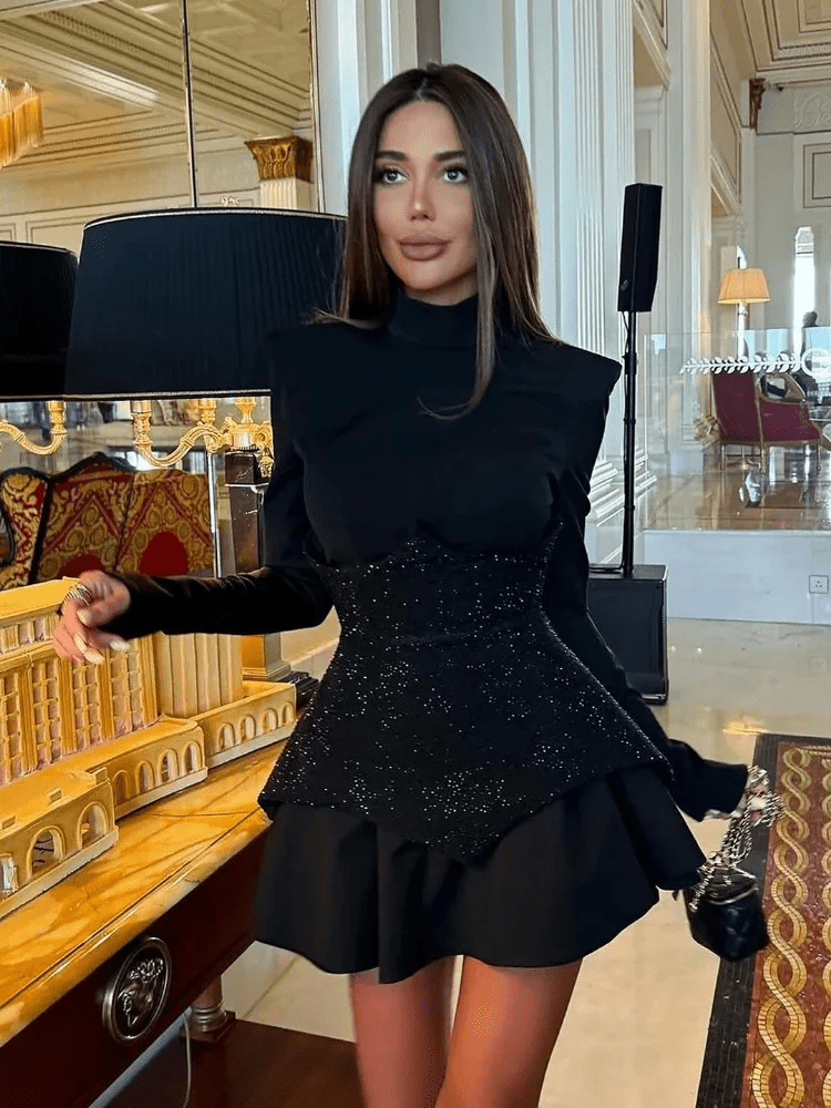 Shelby | Glitter Corset Dress in first_variant_option1 | Elegant Women&