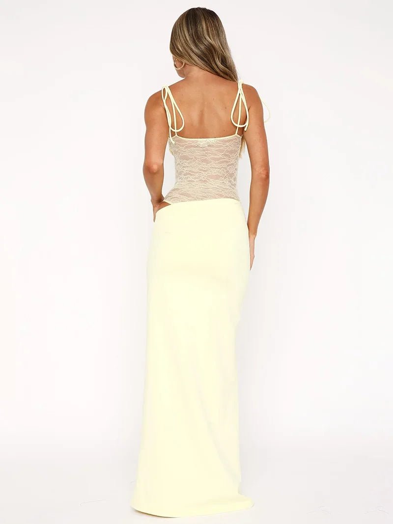 Solara | Lace Corset Maxi Dress in first_variant_option1 | Elegant Women&