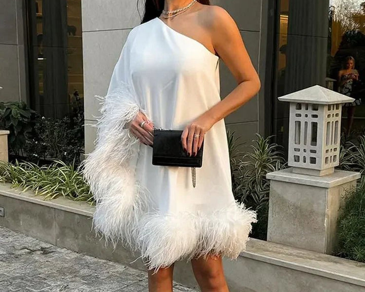 Teagan | Elegant Feathered Gown in first_variant_option1 | Elegant Women&