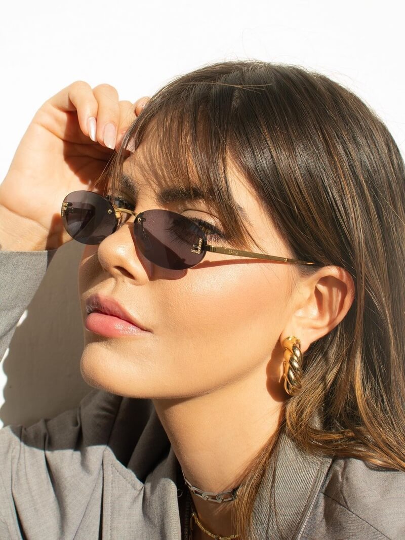 Thalia | Inspired Oval Sunglasses in first_variant_option1 | Elegant Women&
