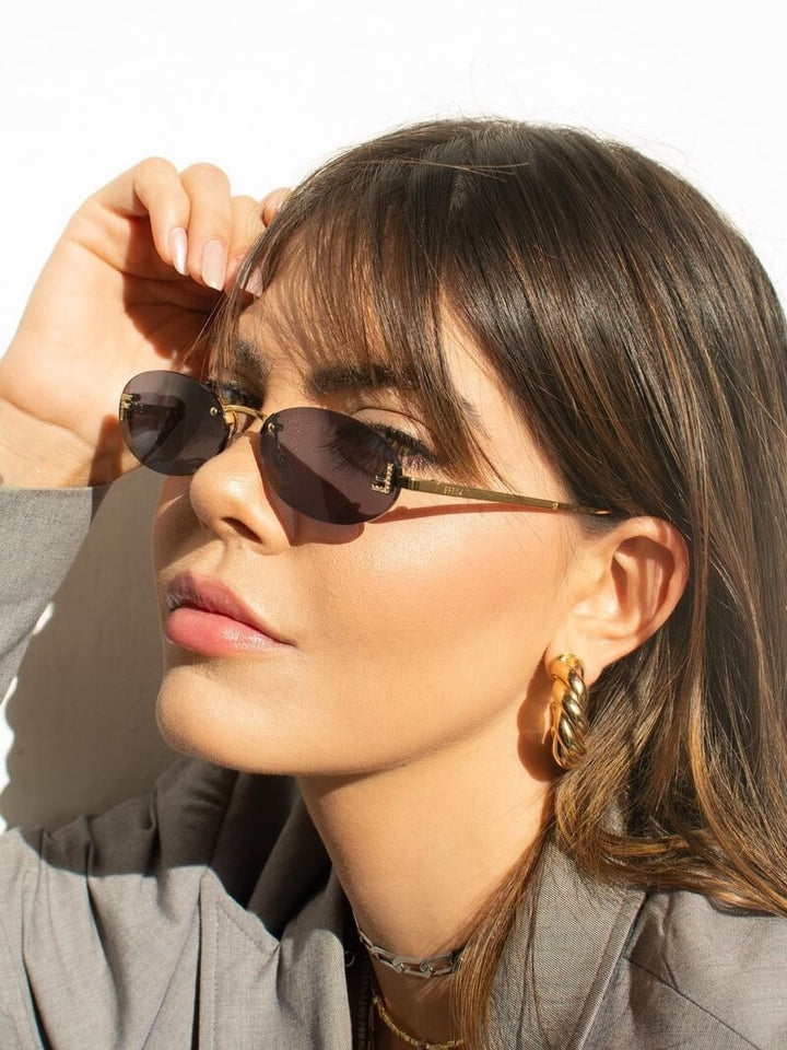 Thalia | Inspired Oval Sunglasses in first_variant_option1 | Elegant Women&