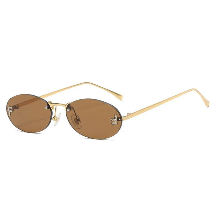 Thalia | Inspired Oval Sunglasses in first_variant_option1 | Elegant Women&