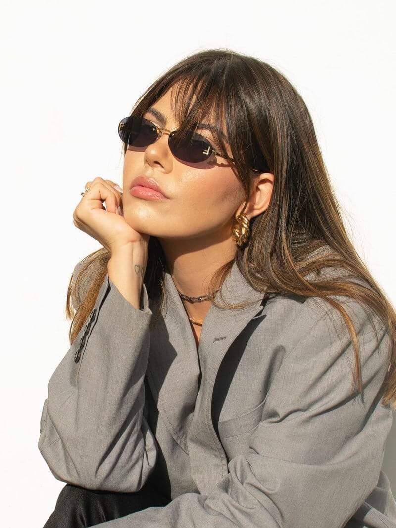 Thalia | Inspired Oval Sunglasses in first_variant_option1 | Elegant Women&