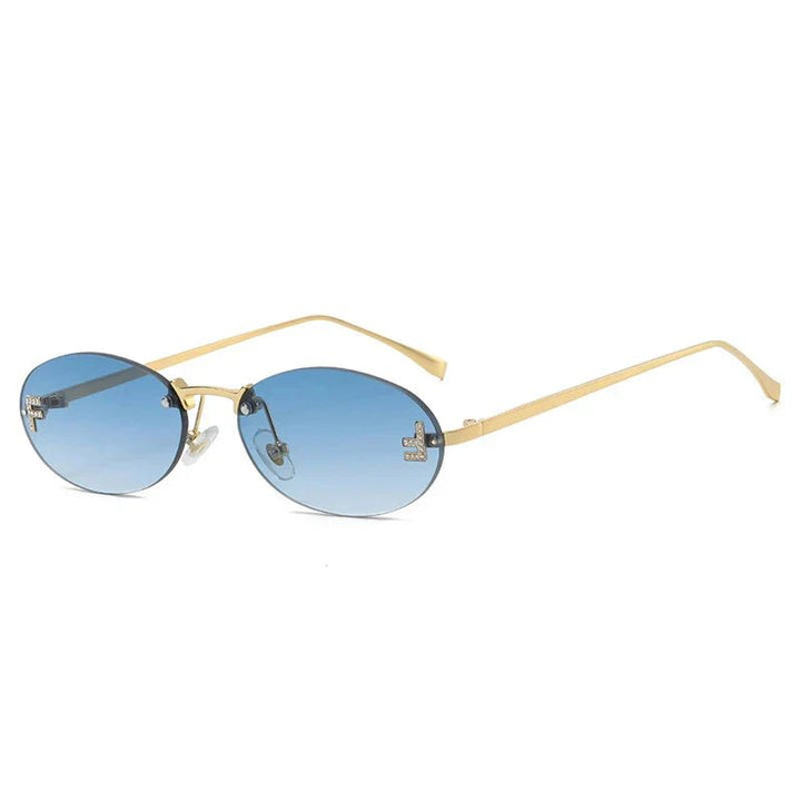 Thalia | Inspired Oval Sunglasses in first_variant_option1 | Elegant Women&