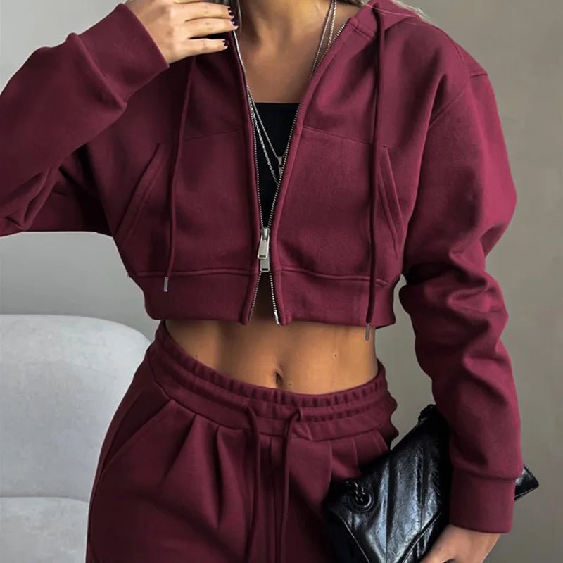 Tori Comfy Lounge Tracksuit – Burgundy