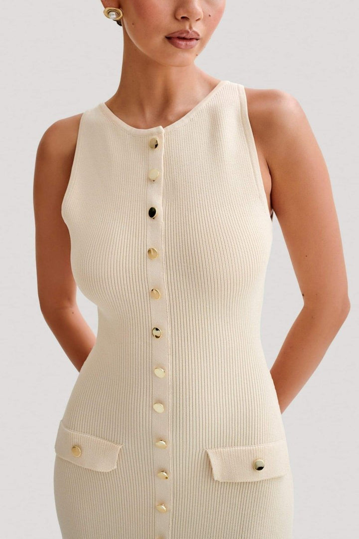 Ulani | Buttonline Chic Gown in first_variant_option1 | Elegant Women&