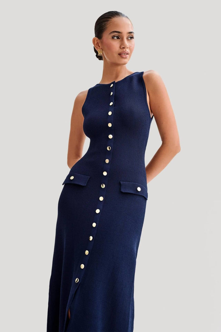 Ulani | Buttonline Chic Gown in first_variant_option1 | Elegant Women&