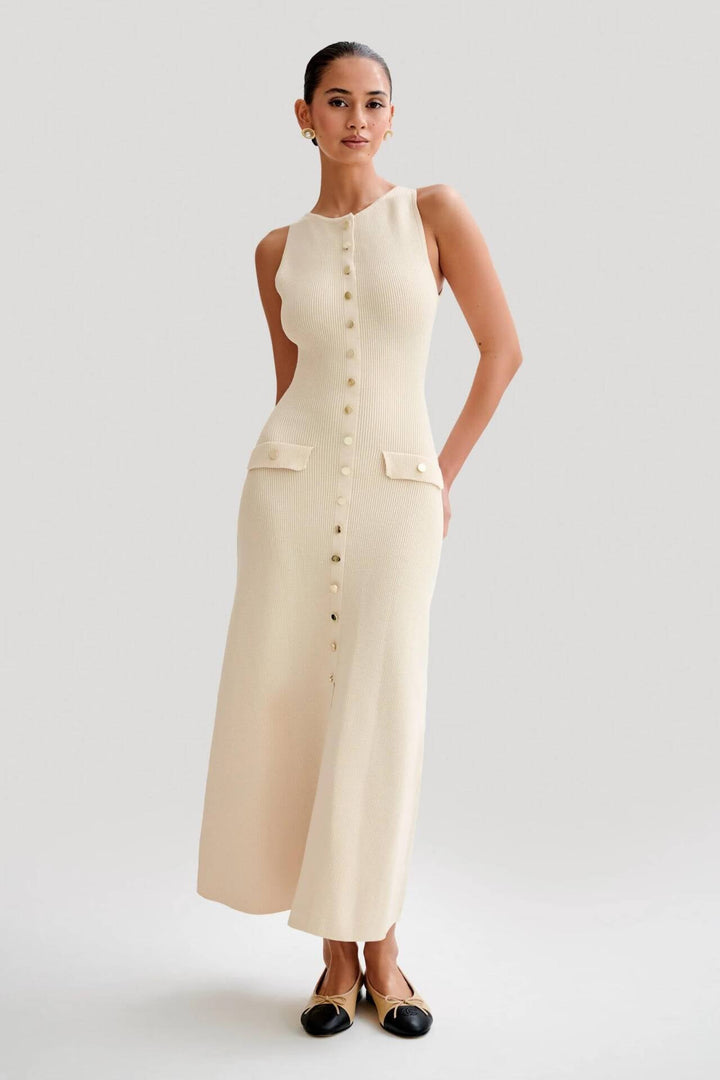 Ulani | Buttonline Chic Gown in first_variant_option1 | Elegant Women&