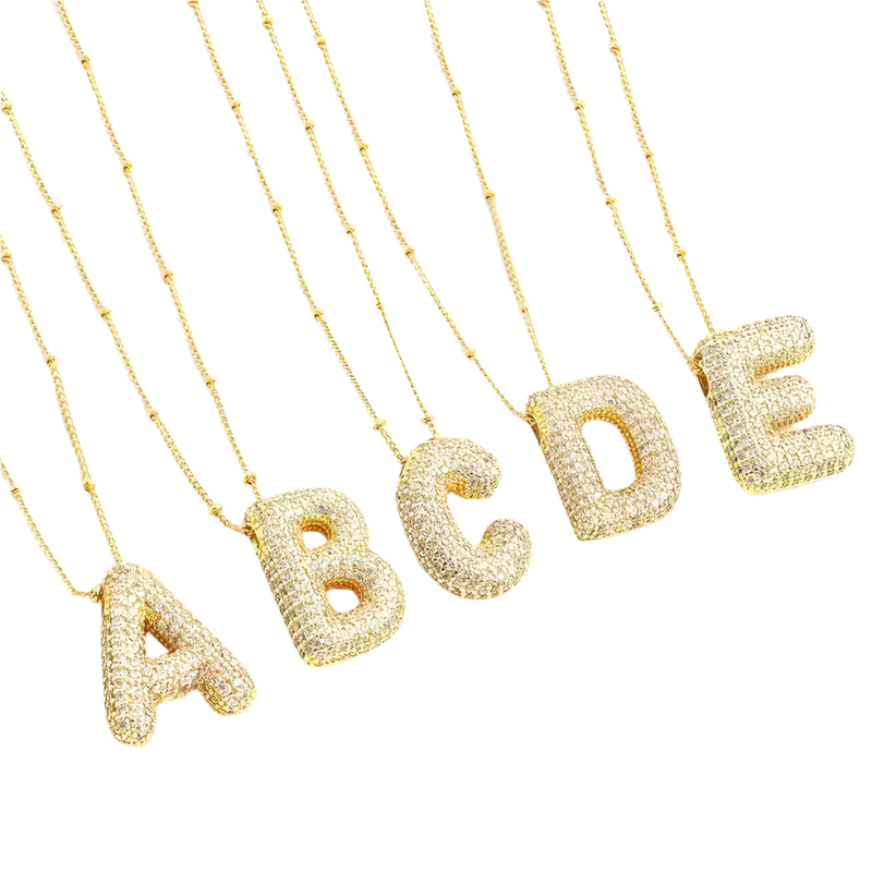 Urith | Gold Letter Pendant Necklace in first_variant_option1 | Elegant Women's Dress - Maeve The Label