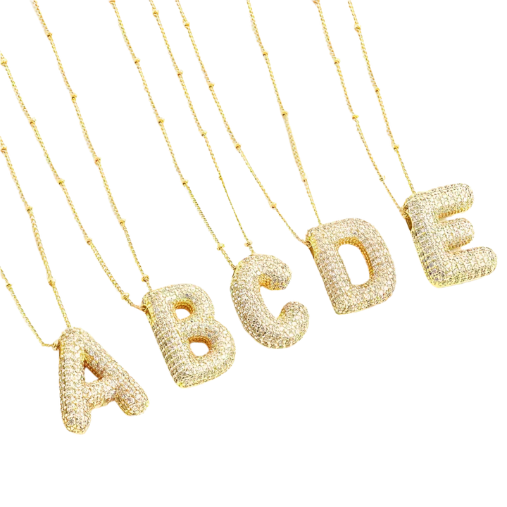 Urith | Gold Letter Pendant Necklace in first_variant_option1 | Elegant Women&