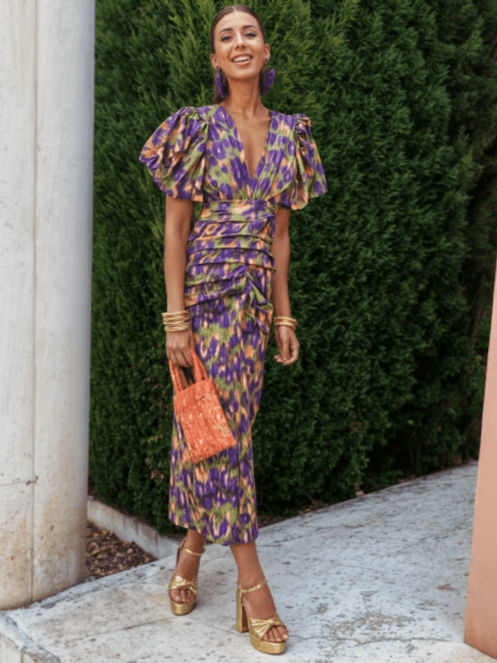 Ursula | Vivid Ruched Midi in first_variant_option1 | Elegant Women&