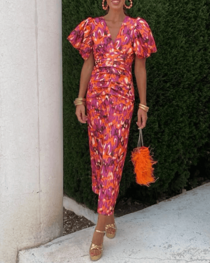 Ursula | Vivid Ruched Midi in first_variant_option1 | Elegant Women&