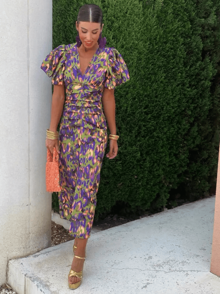 Ursula | Vivid Ruched Midi in first_variant_option1 | Elegant Women&